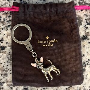 Kate Spade Gold Chihuahua Keychain
